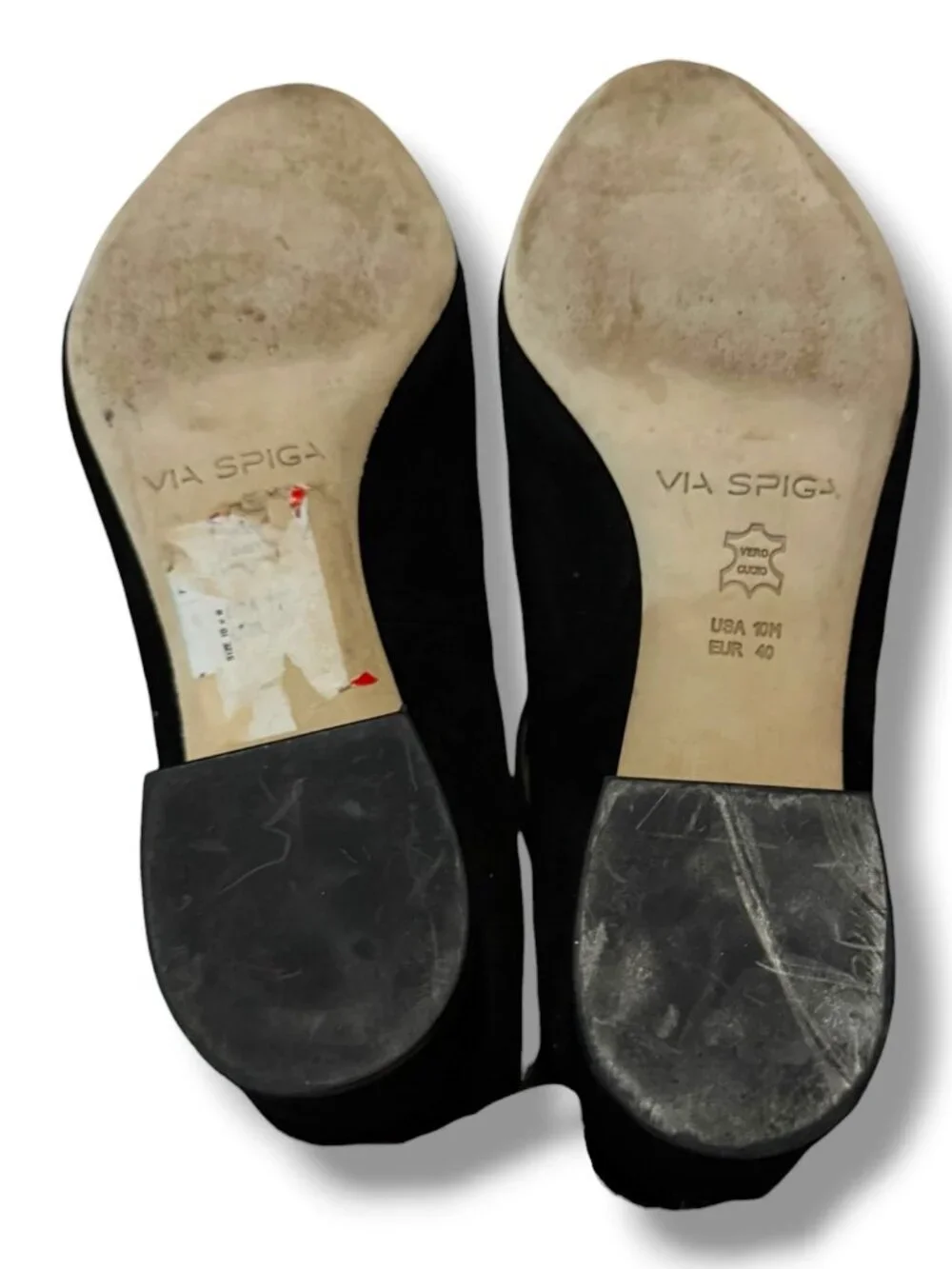 Via Spiga Black Suede Multi‑Strap Heels – Size 10